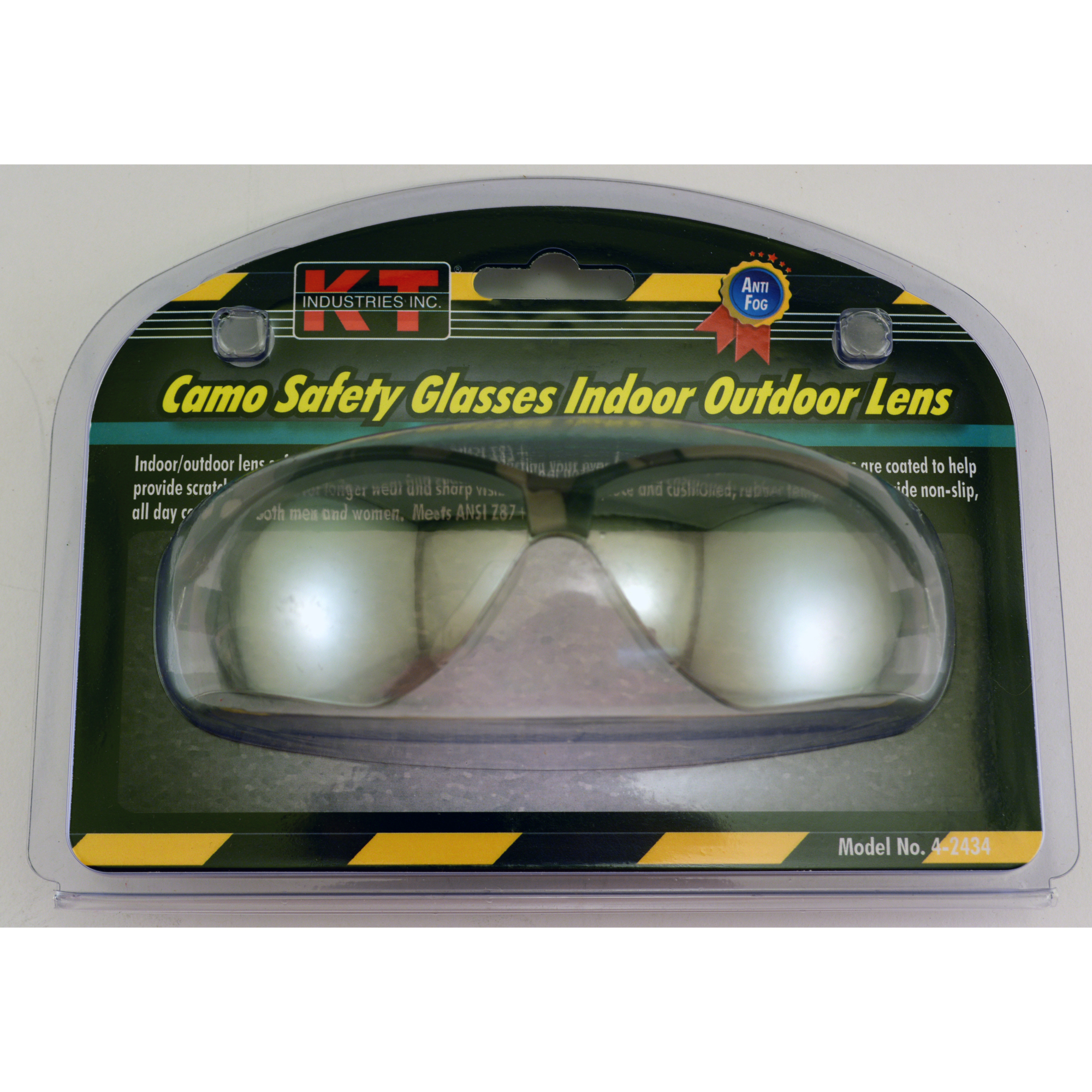 K-T Industries Camo Safety Glasses — Indoor/Outdoor Lens, Scratch-Resistant, Model# 4-2434